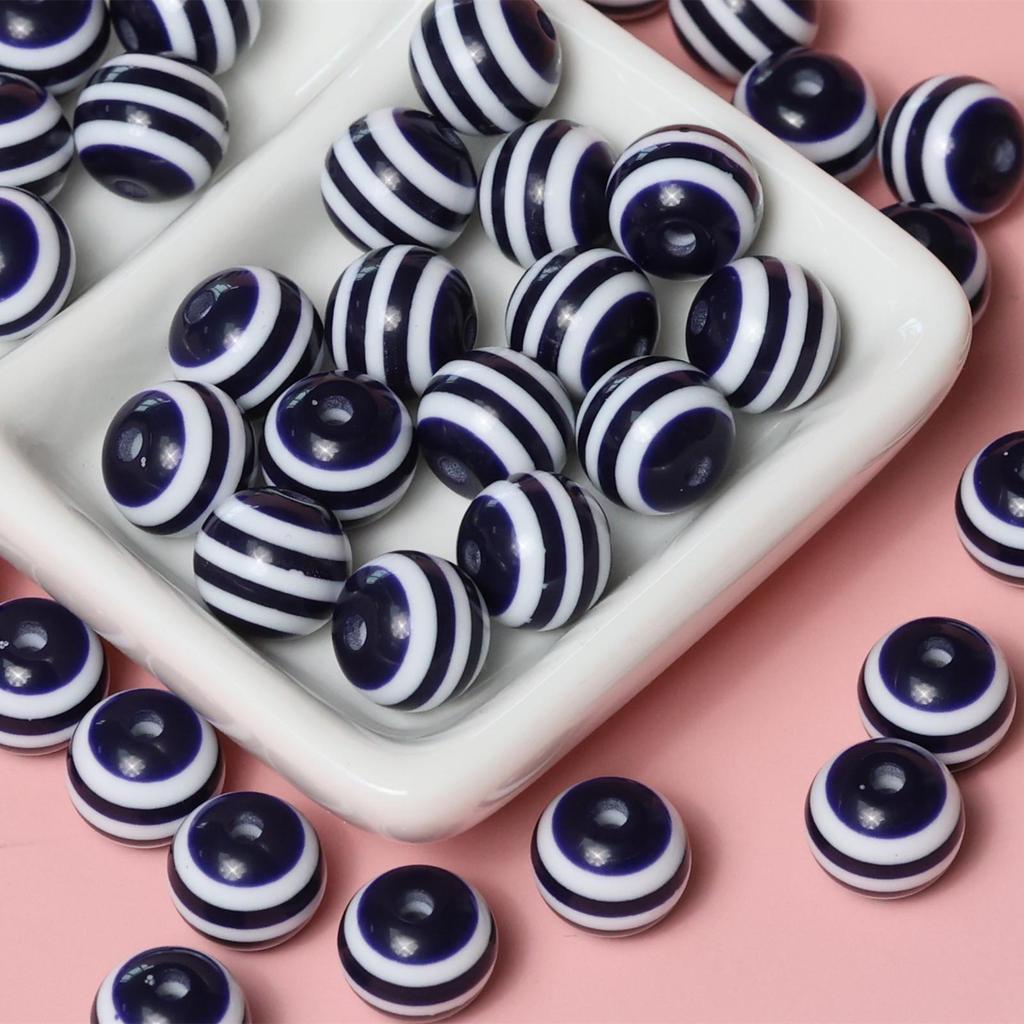Japanese Macaron Lollipop Bead DIY Charm Set: Childlike Striped Round Beads for Phone and Bag Accessories