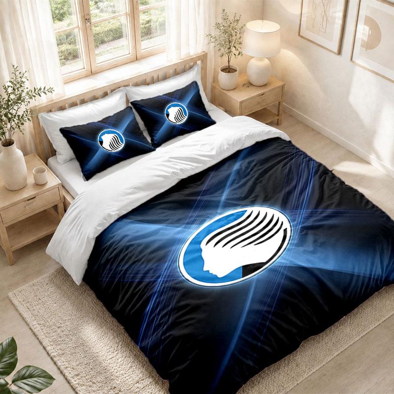 Bedding Set 1 Duvet Cover 2 Pillowcases Atalanta FC Print Bedroom Home Decoration