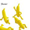 Funny Room Decor 4PCS Banana Man Figurine, 3D Printed Character Desktop Innovative Gift for Friends Ornaments, Novelty Cute Tabletop Toys Office Home