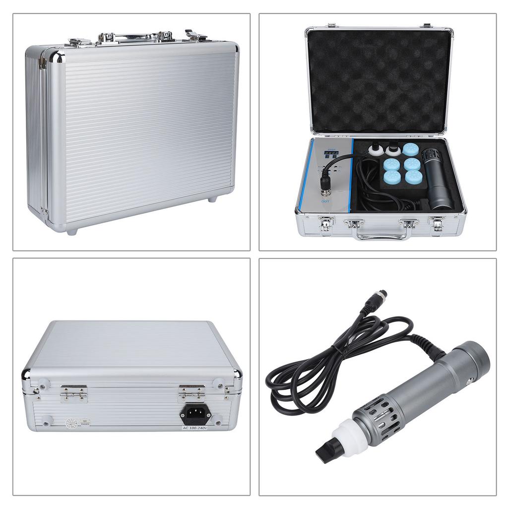 ED Shockwave Treatment Machine Deep Massage Pain Relieve Extracorporeal Therapy Instrument Black Gold 100‑240V EU Plug