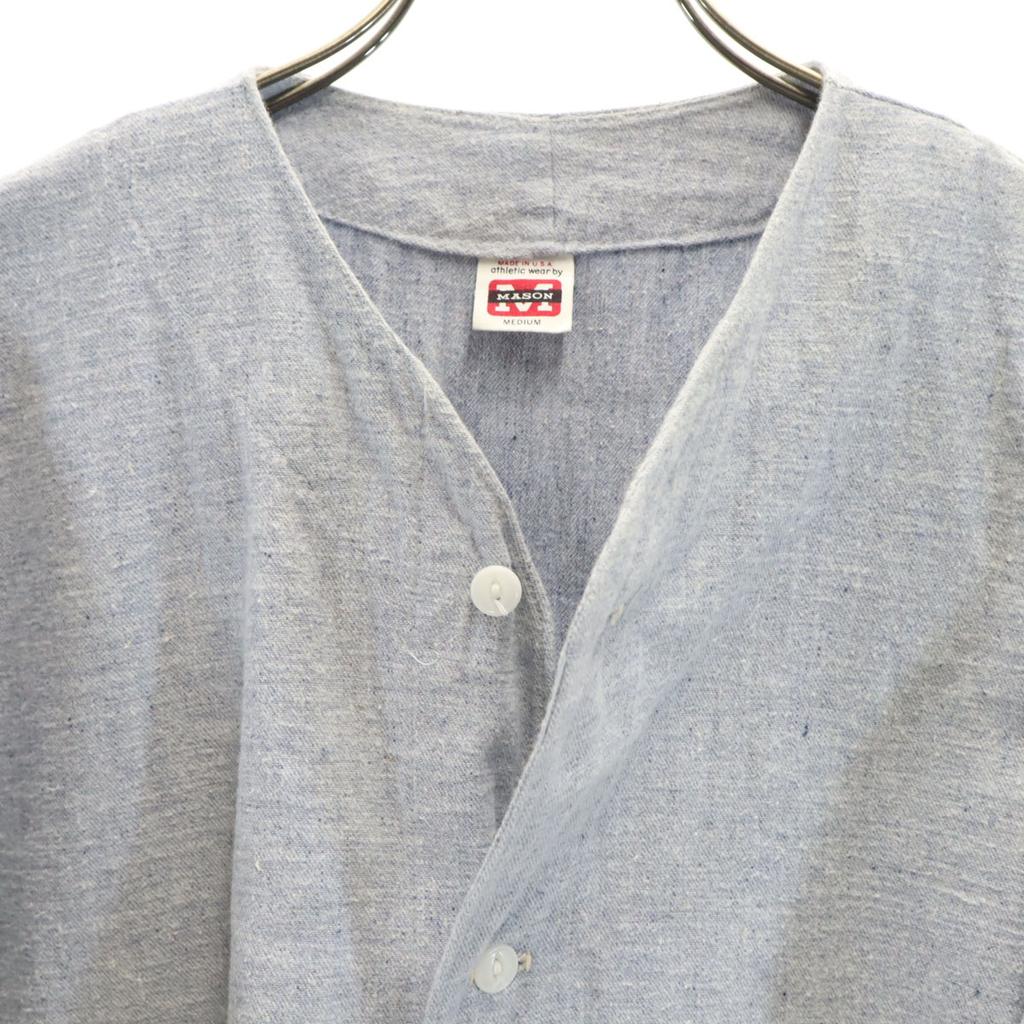 MASON Made In USA Short Sleeve Shirt M Blue Men's Used
