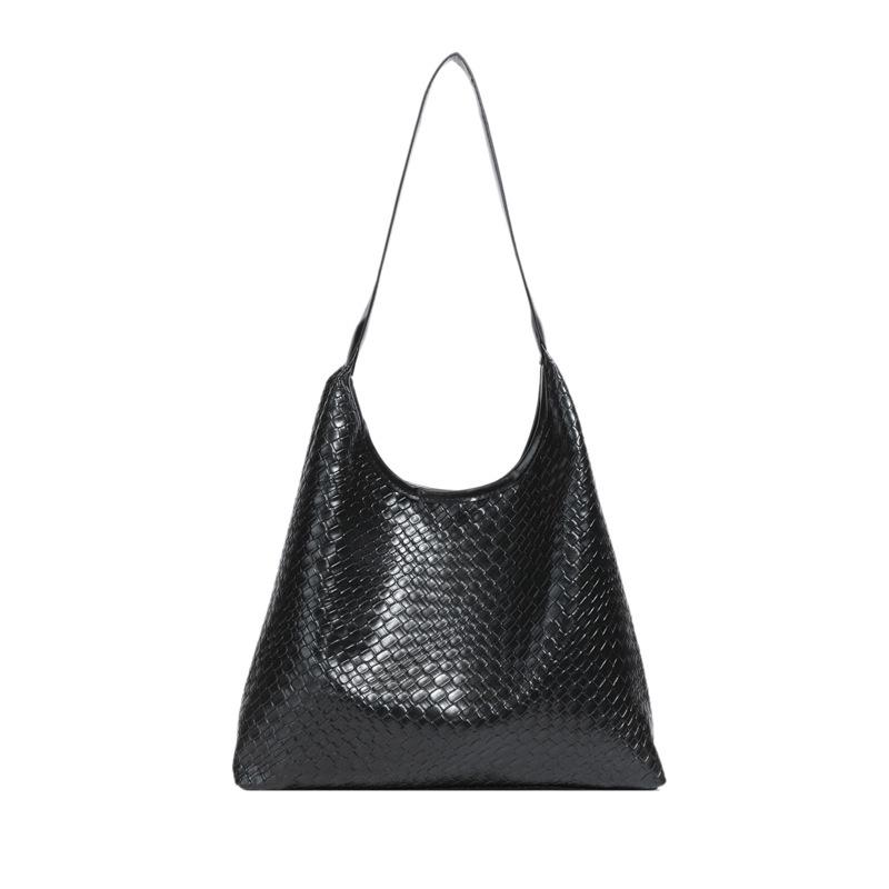 

Retro Knitted Crossbody Tote - Large Capacity Women s Shoulder Bag чорний