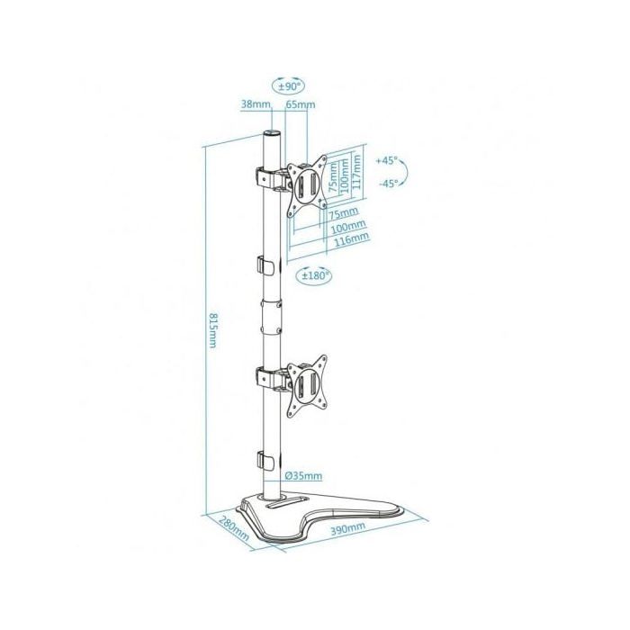 Support De TV TooQ DB1703TNV-B