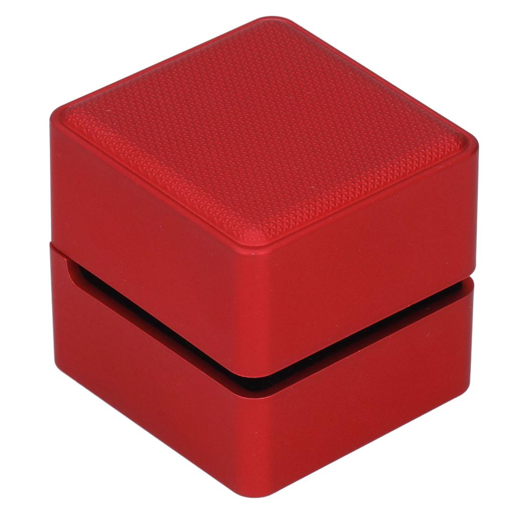 Samt-Ringbox mit LED-Beleuchtung, umweltfreundlich, sicher, giftfrei, elegantes Design, romantisches Ambiente, Verlobungsringbox, Rot