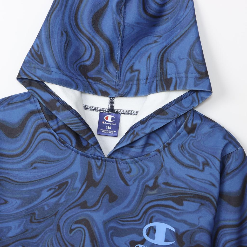 Champion Long Sleeve Fleece Hooded Sweatshirt with Rubber School Boys Kids' Print, CK-AS107-370-160