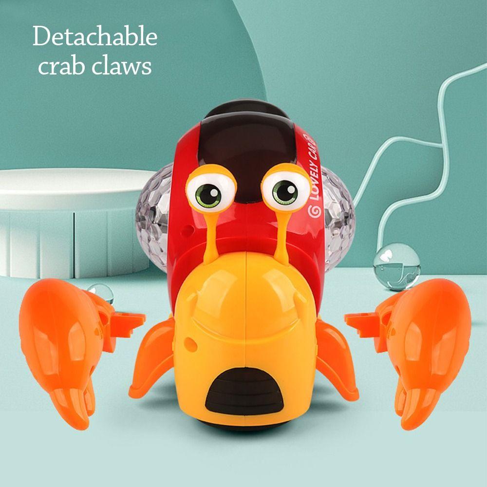 Jucărie Melc Desenat Bebeluș Crabul Târâtor Jucărie Muzicală Interactivă Jucărie Muzicală cu Lumini Tummy Time Jucărie Educativă Timpurie cu Lumini