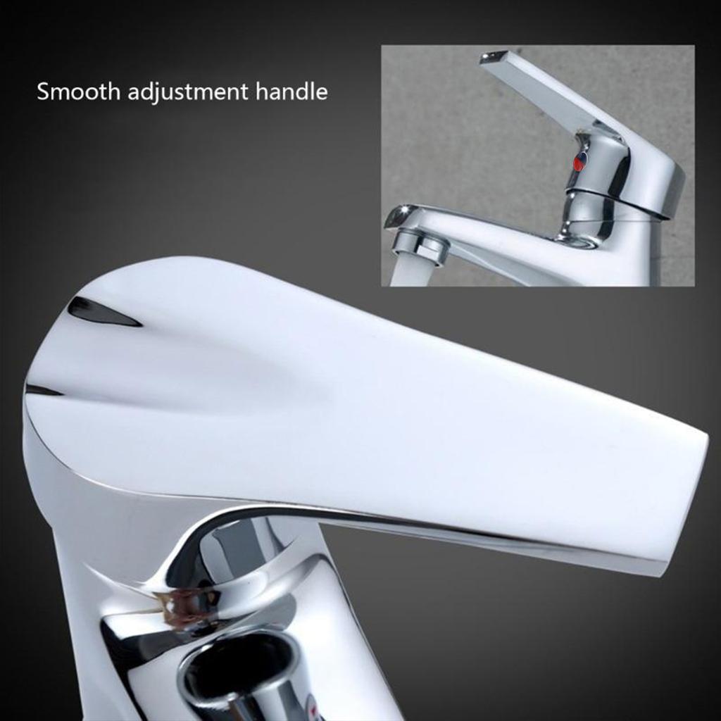 Bathroom Faucet Chromes Sturdy Alloy Quiet Ceramics Valves Sink Mixers Tap Spouts Height with Pull Rod Household Use