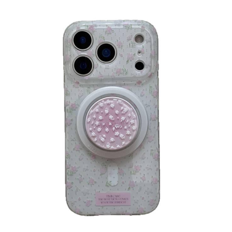Early Spring Floral Magnetic Stand Case for iPhone 17 Pro Max / 16 / 15 / 14