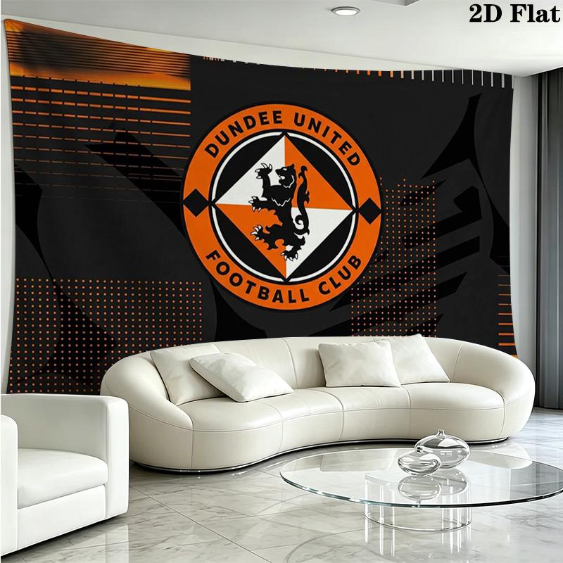 Dundee United FC Wall Tapestry Aesthetic Wall Hanging Printed Fabric Blanket Decorative Tapestries for Bedroom Living Room Home Decor