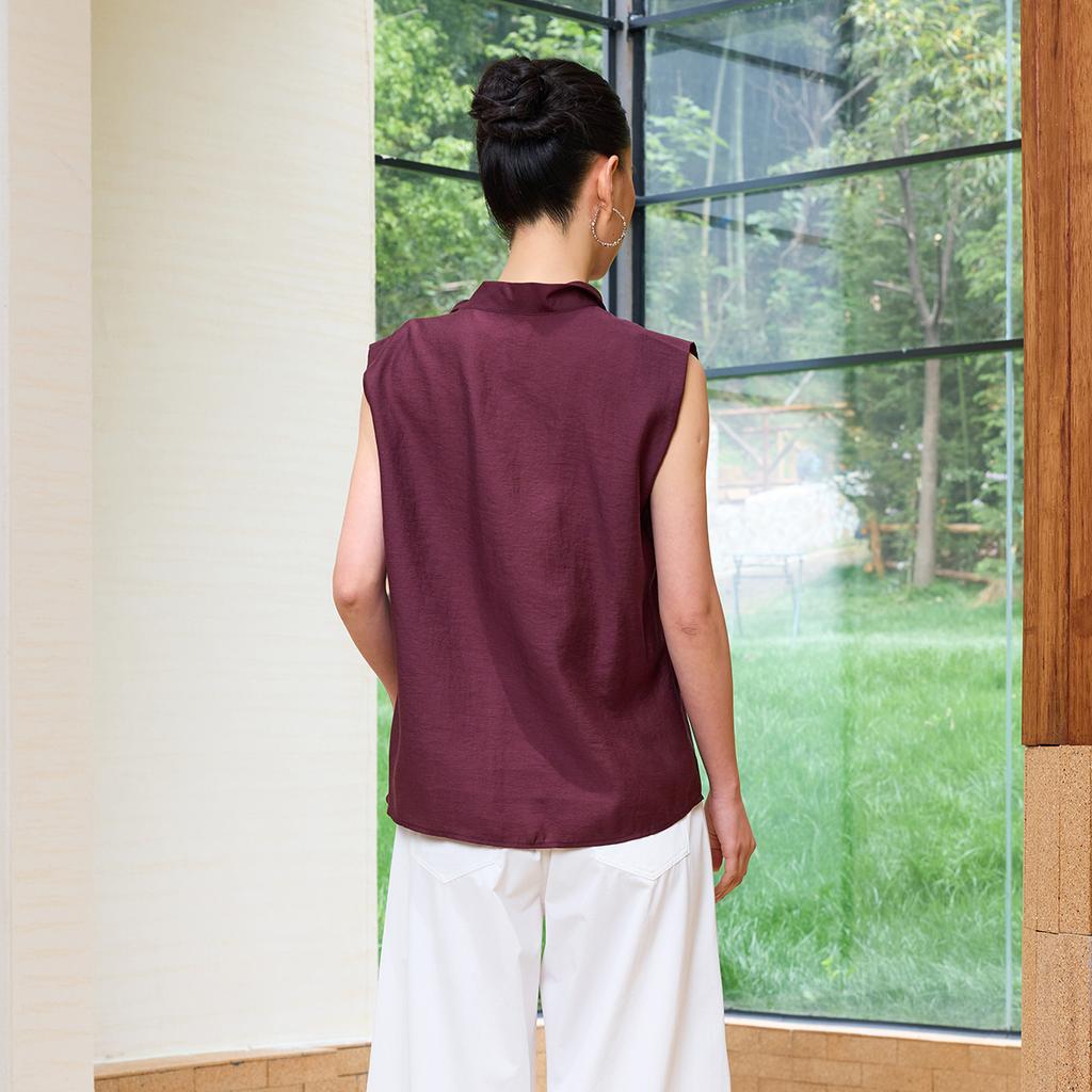 Design Sense Temperament Sleeveless Shirt for Women's Summer Commuting