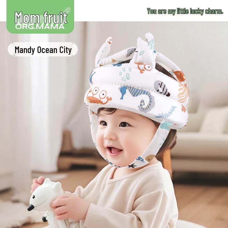 Baby Anti-Fall Head Protection Hat: Toddler Walking Safety Cushion, Breathable Summer Design.