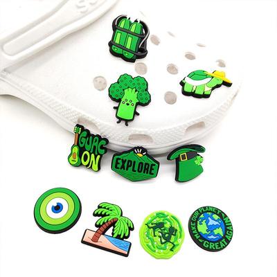10 Stück Fresh Green Series PVC-Schuhanhänger für die Schuhdekoration
