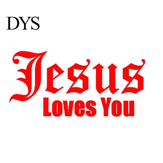 Jesus Love You Letters Reflektierende Auto Fahrzeug Karosserie Fenster Aufkleber Aufkleber Dekor