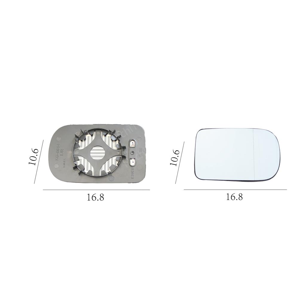 1pcs Replacement Rearview Heated Mirror Glass Left & Right For BMW  5 Series E39 520i 525i 528i 530d 530i 540i