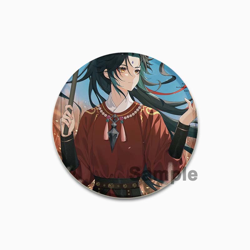 32/44/58MM Alloy Pins for Backpack Hat  Icon Cartoon Brooch  Genshin Impact Pin Fashion Jewelry Accessory