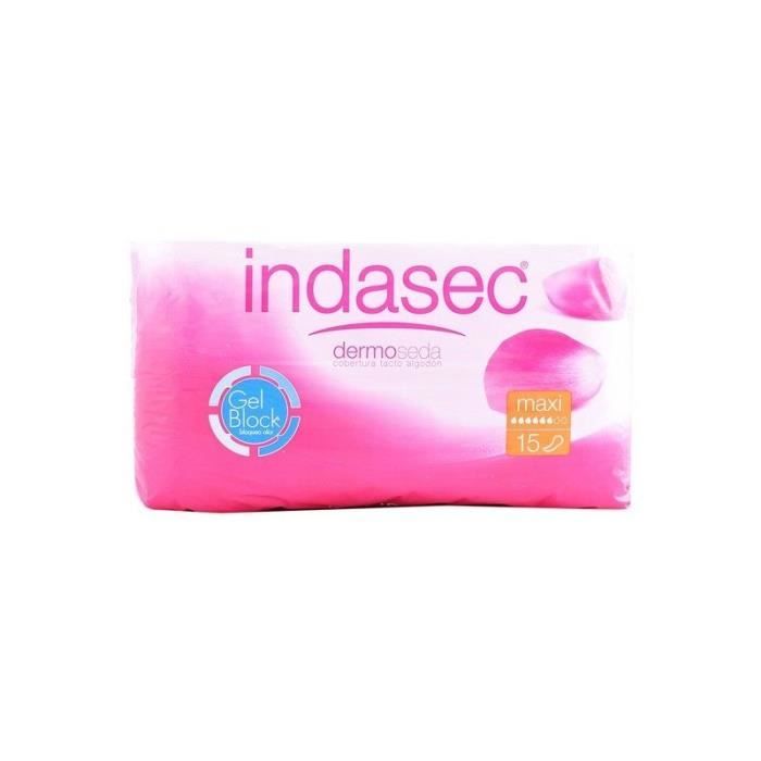 Compresses pour Incontinence - INDASEC - Discreet Maxi - Taille Unique - Flux Moyen - Aloe Vera