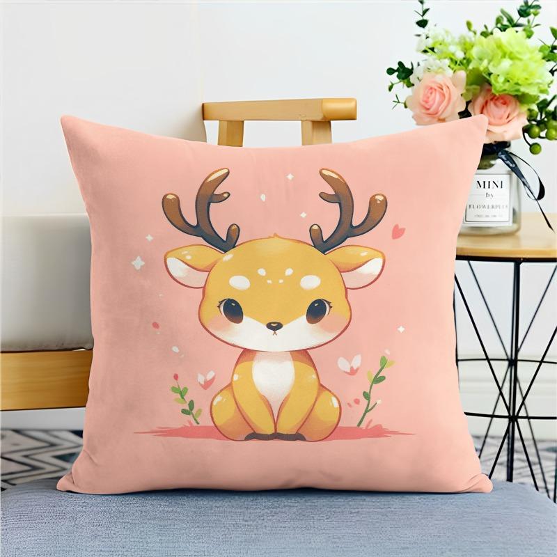 

Наволочка с изображением животных из мультфильмов для украшения общежития, офиса, гостиной, дома, наволочка 40x40cm