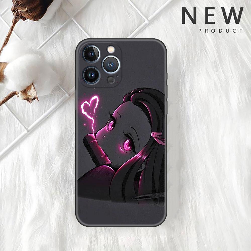 

Чехол для Apple iPhone 14 11 13 12 Pro 7 XR X XS Max 8 Plus 6 6S SE 2022 13Pro черный мягкий телефон Funda Anime Demon Slayer iPhone 6 6S