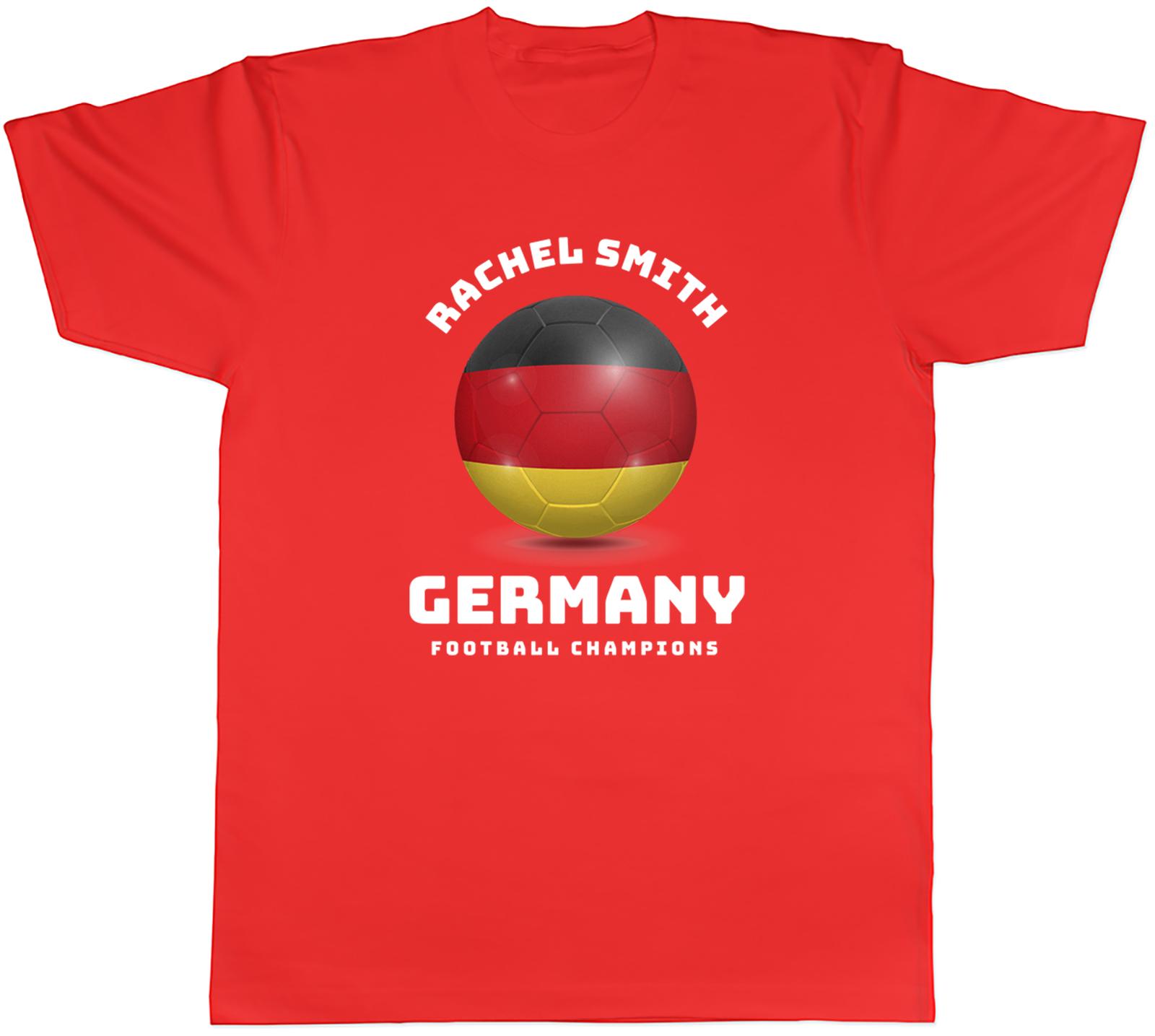 Personalised GerUnisexy Flag Football Supporters Fan Unisexs TShirt Tee Gift Top S