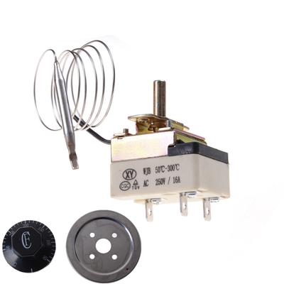 Interruptor de control de temperatura del termostato de CA 220 V 16 A para horno eléctrico con dial de 50 a 300 °C
