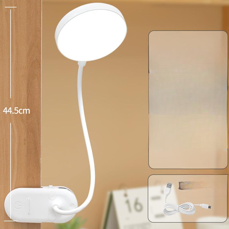 Clamp Lamp Study with Student Dormitory Home Eye Protection Lamp Desk LED Rechargeable Lamp Bedroom Bedside Lamp
