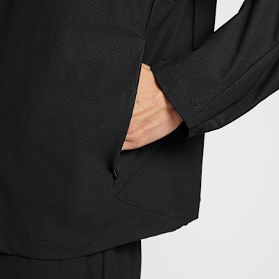 Nike Dri Fit Jackets Men's Black Stand Collar Moderate