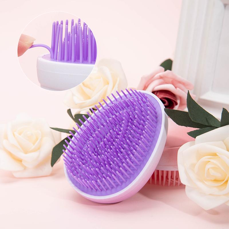 1 Adet Mini Dolaşık Açıcı Saç Fırçası Gradyan Yumurta Yuvarlak Şekil Dolaşık Saç Fırçaları Yumuşak Saç Fırçası Salon Kendin Yap Saç Şekillendirme Aletleri