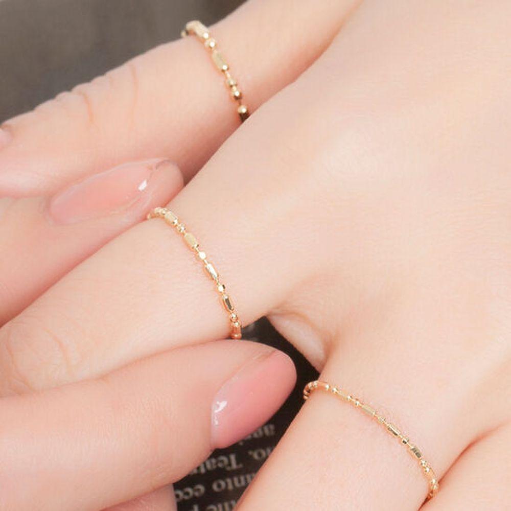 [Helenejw] 14K Vienna Ball Chain Gold Ring Typea