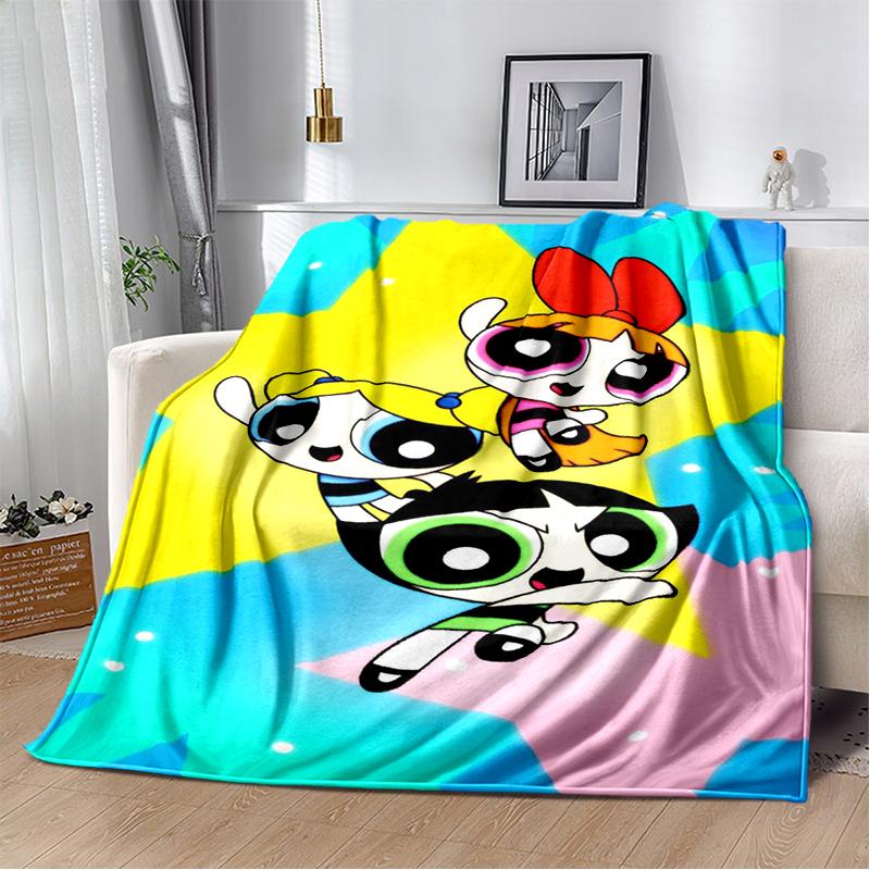 29 Style New Kawaii P-Powerpuff Girl Cartoon Blanket,Soft Throw Blanket for Home Bedroom Bed Sofa Travel Picnic Cover Kid Gift