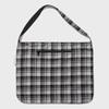 SIO Reversible Shoulder Bag _ Black Check & Black