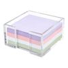 Acrylic Note Dispenser Notepad Holder Anti-Slip Desktop Organizer for 3x3 Inch Notes Compact Office School Home Use Desk Accessory Gift