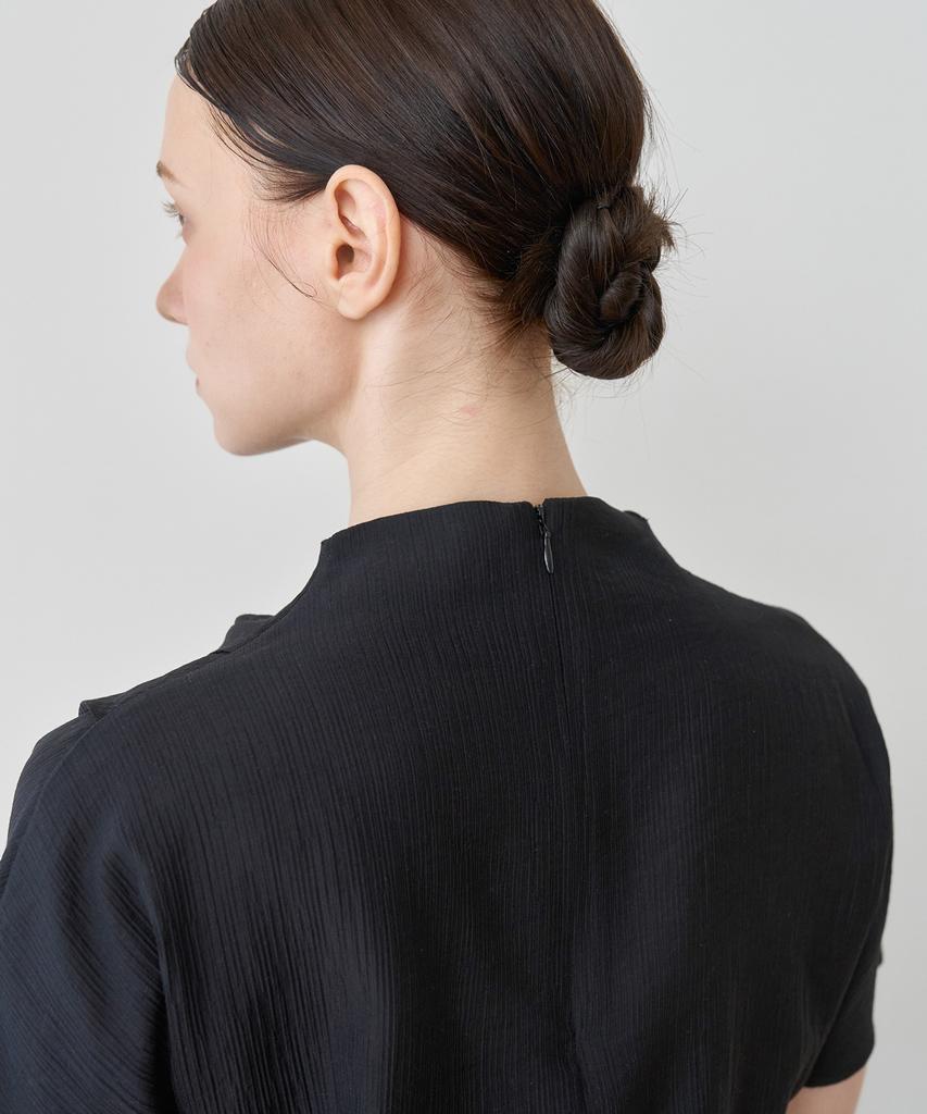 BIBYSEOB Cowl Neck Pleated Blouse Black [T52]