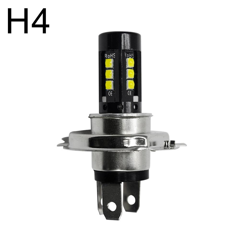 LED Motorcycle Headlight White High Low Beam Headlight Lamp Bulbs 12V Fog Light H4 BA20D P15D For Moto Scooter Tricycle