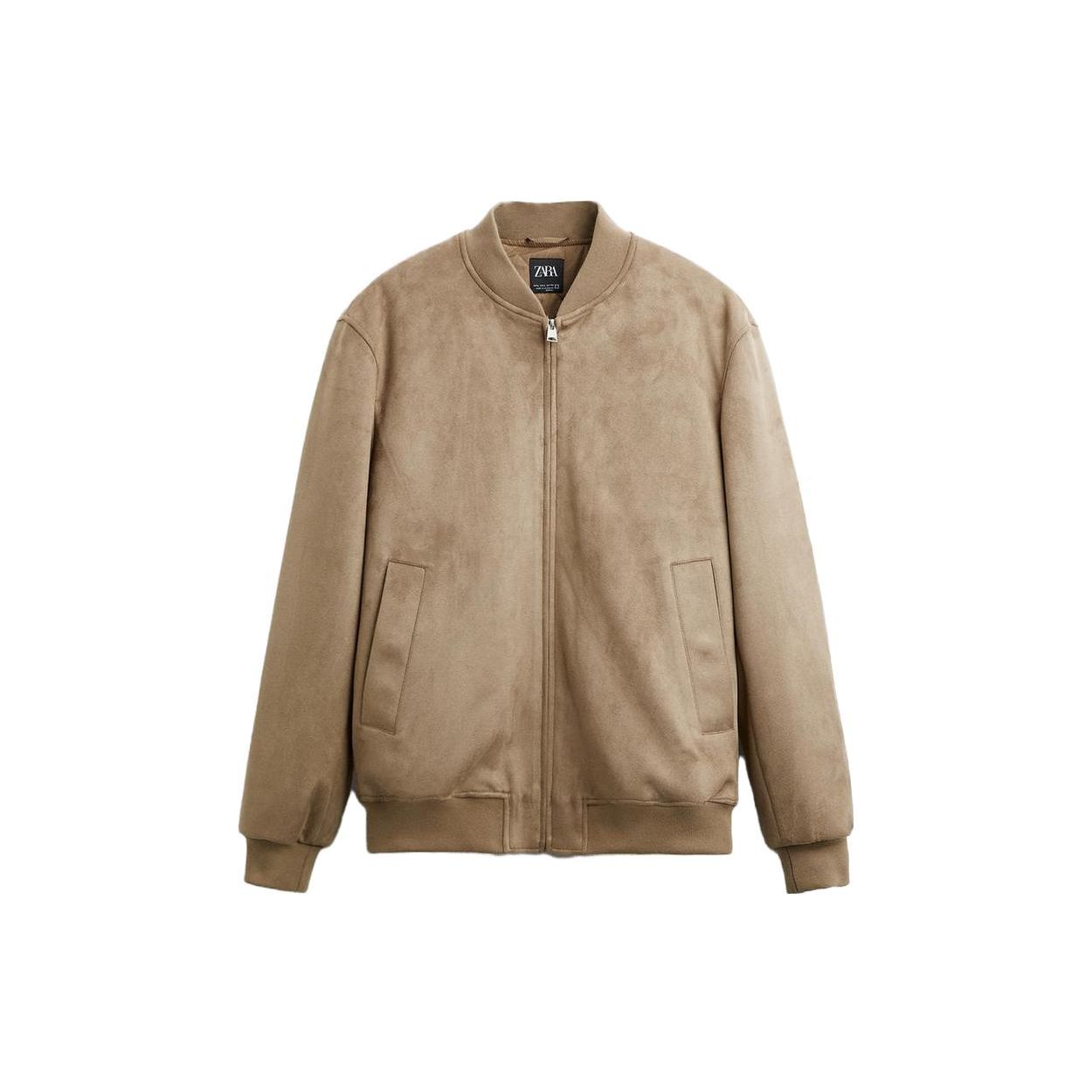 

Zara Solid Color Casual Fashion Jacket Men Jackets Brown 06318490707-33 L