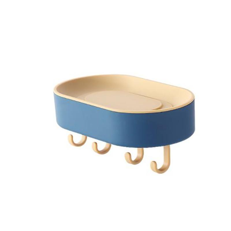 

Мыльница для ванной без пробивания отверстий, подвесная мыльница с дренажом, полка для хранения мыла, многофункциональная полка для ванной с крючком