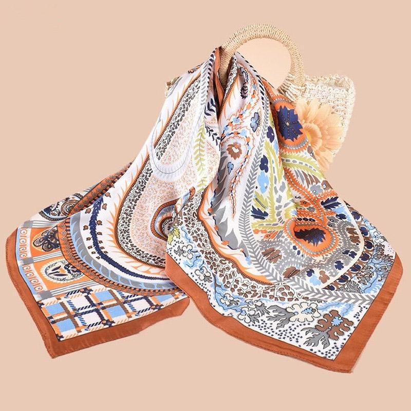 Women Silk Scarf High Quality Hair Scarf Silk Satin Neckerchief Female Hair Ties Headband Hair Ornament Female Bandana Scarves