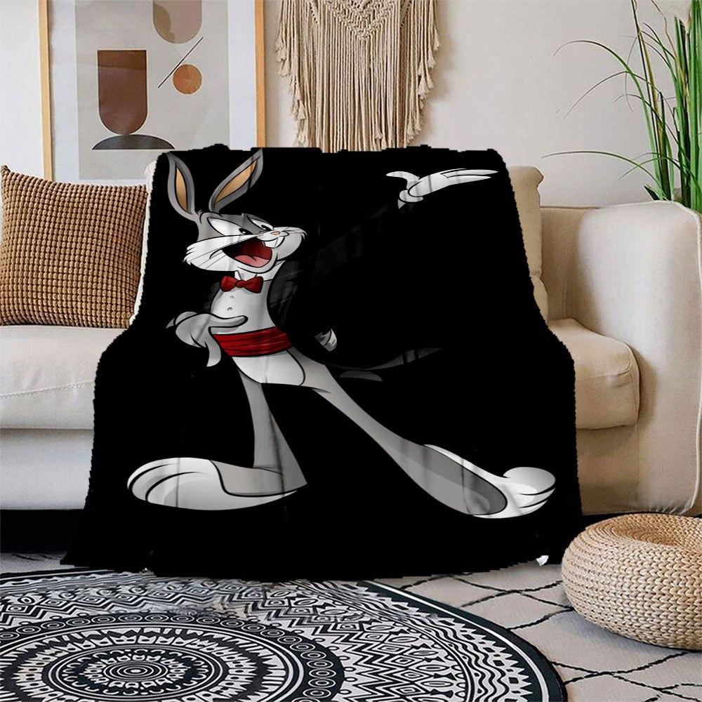 

Looney Tunes Bugs Bunny Tuxedo Costume Hoodie Blanket Flannel Throw Blanket for Sofa, Bed, Travel, Camping, Office 100x150cm