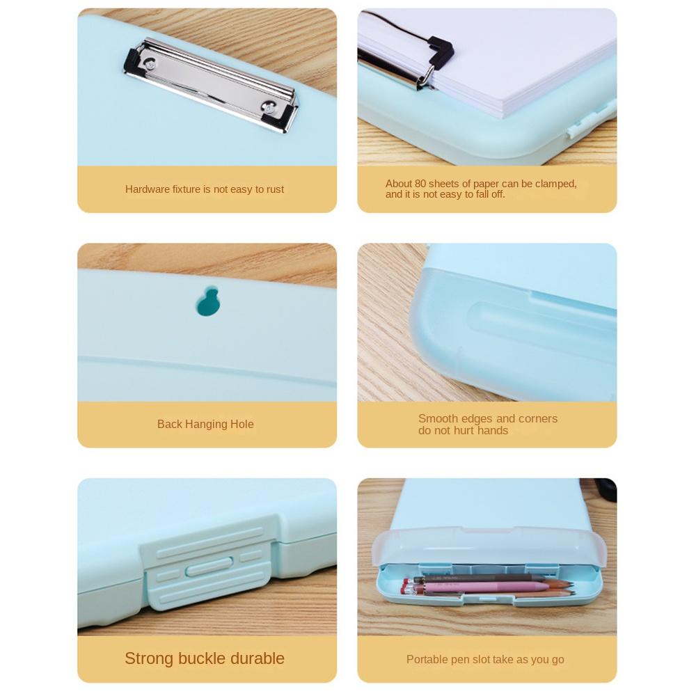 With Board Clip Portable Material Folder With Pen Holder Plastic Documents Holder  Teachers