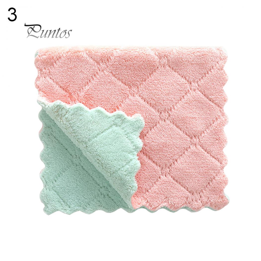 

Водопоглощающие кухонные салфетки. 5 шт розовый/зелёный