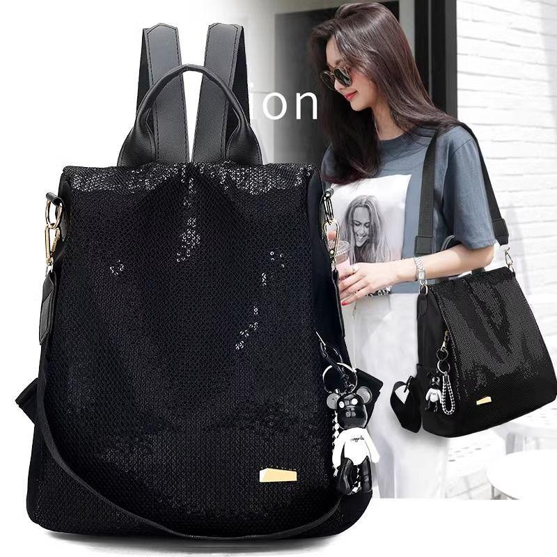 Sequined Backpack Women's New Anti-theft Schoolbag Women's Korean Version Travel Backpack Women's Large Capacity
