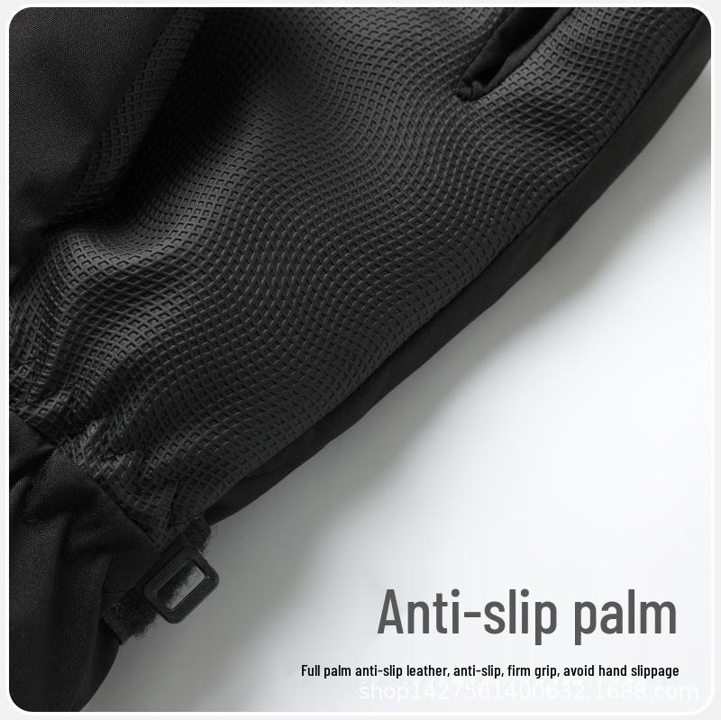 Ski Gloves: Unisex Winter Fleece-Lined, Windproof, Touchscreen, Water-Repellent, Thickened Cycling Cold-Proof