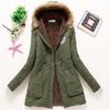 Coats for Women Winter Cotton Jacket Hooded Thickened Velvet Windbreaker Loose Casual Coat Top