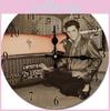 Minimally Retro Elvis Presley Patterned Wall Clock For Living Room Decor