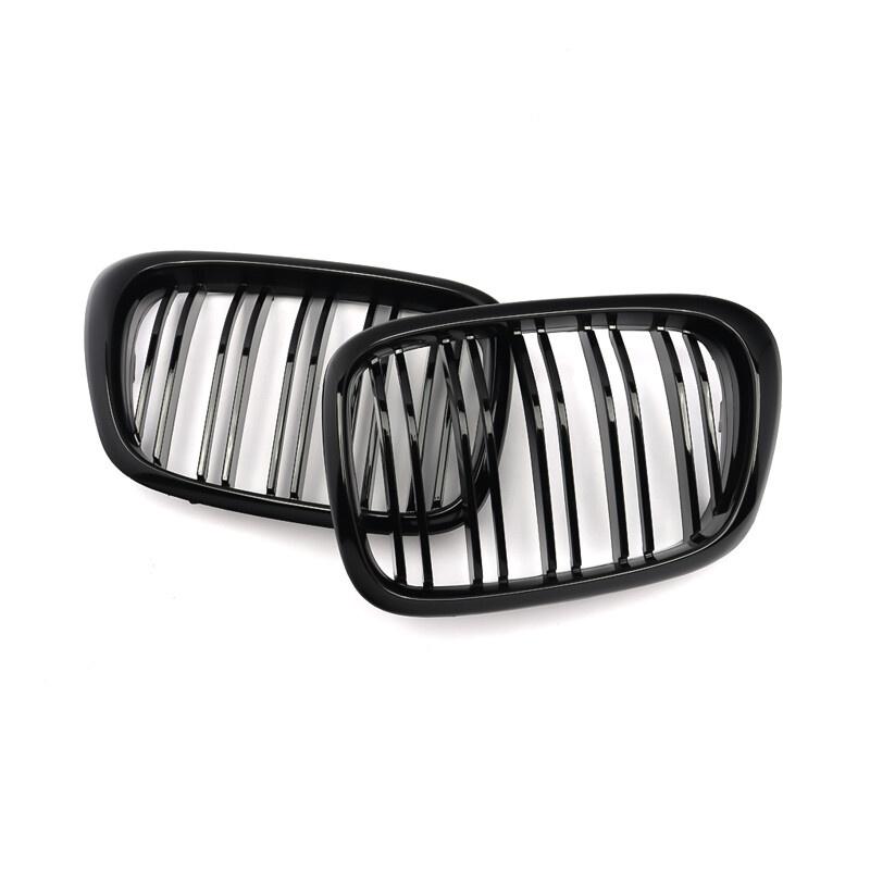 For Bmw 5 Series E39 525 528 530 535 1999-2003 Car Grille Front Kidney Grill Double Line Black 51137005837 51137005838