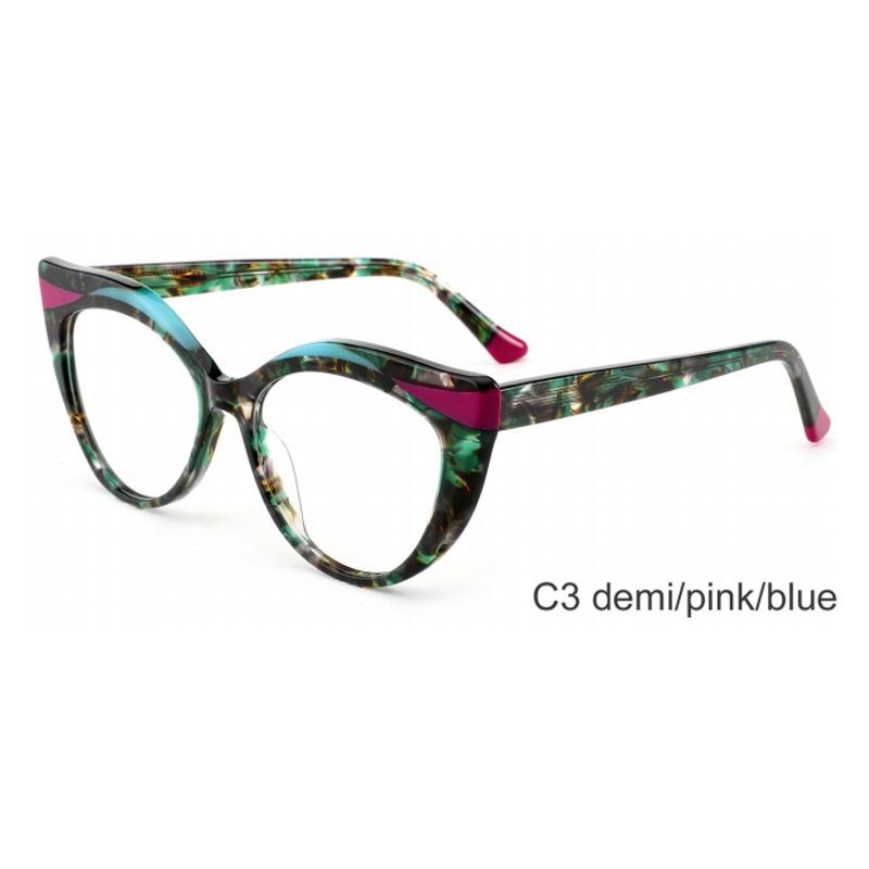 Cross-Mirror E-Commerce Plate Splicing Optical Glasses Frame Personalized Cat'S Eye Women'S Flat Mirror