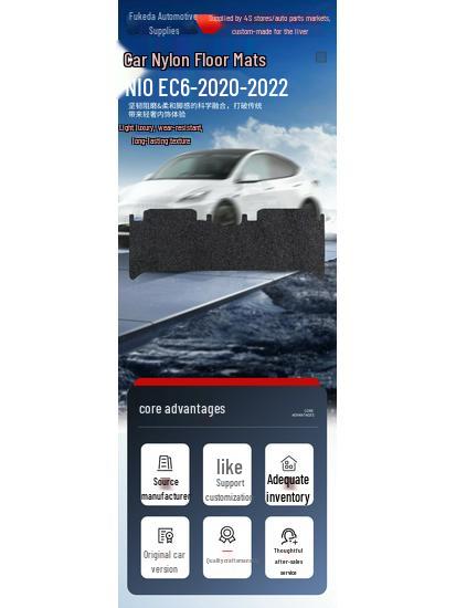 Nylon Floor Mats for Nio EC6 (2020-2022) - Full Coverage & Detachable, Includes Trunk Mat
