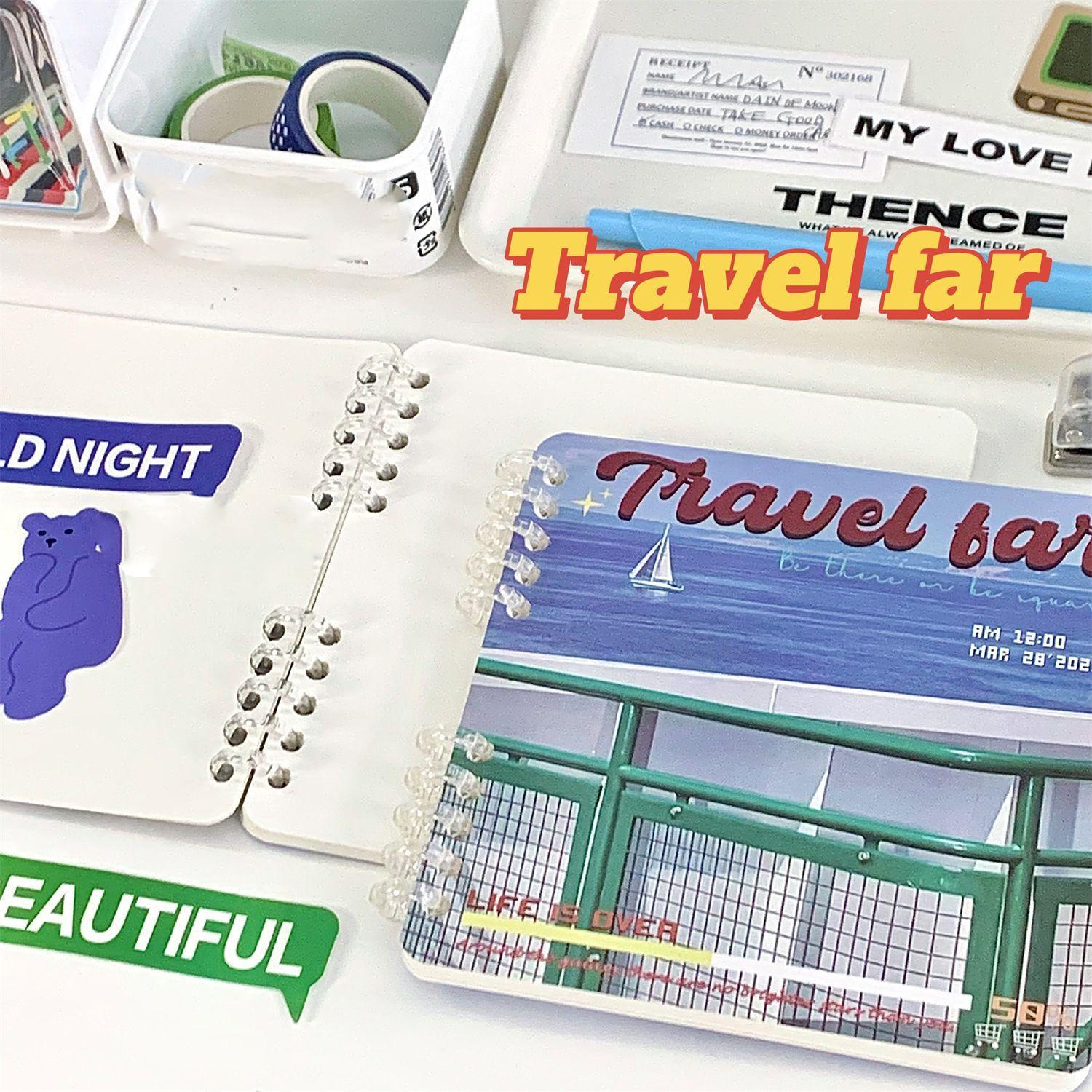 

Винтажный блокнот с милым мультяшным котом, щенком, блокнот на катушке, кавайный студенческий альбом A5, большой журнал с горизонтальной линией, Снова в школу