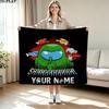 1PC Among Us Custom Name Patterned Flannel Blanket Suitable For All Seasons for Home Decor Warmth and Comfort Gifts Holiday Present