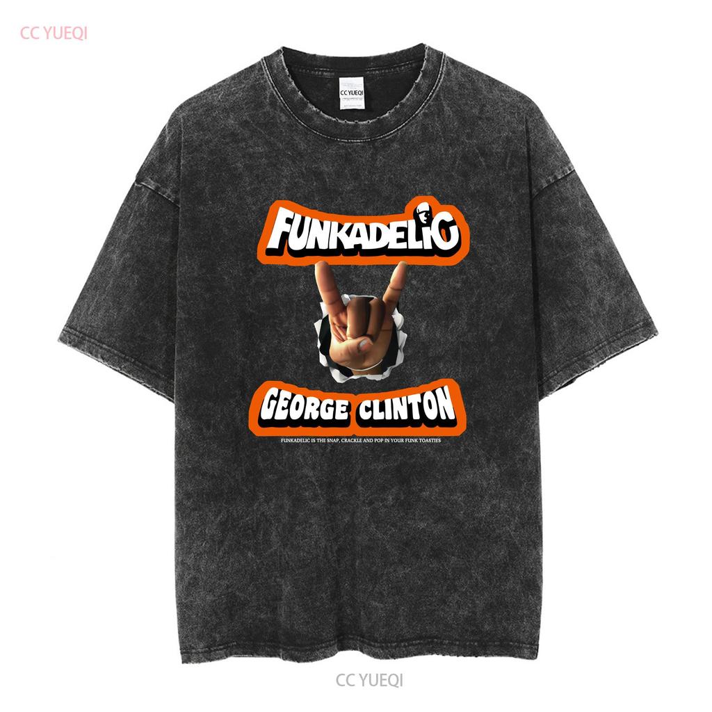 George Funkadelic Clinton T Shirt vintage Washed Versatile Unisex Comfortable Top For Everyday Wear graphic fashion