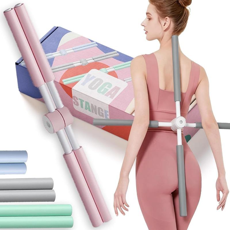 Yoga Posture Correction Bar with Foam Handle - For Back, Neck and Shoulders - Gymnastics Bar for Home, Office and Studio - Adults and Children